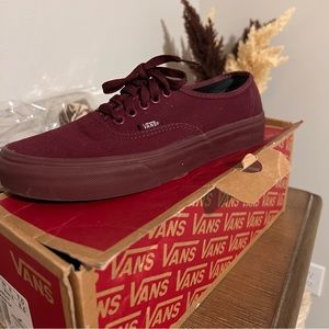 Burgundy van worn once for photo shoot